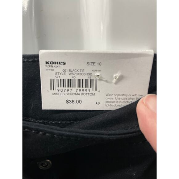 Sonoma MidRise Skinny Black  Everyday 
Jean Size 10 - Picture 3 of 5